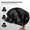 Headrest Covers For Cars Satin Universal Car Headrest Covers 2Pcs For Hair Protection Adjustable And Reusable Anti-Dirty Flexible Hear Rest Cover For