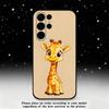 Giraffes Cute Animal Phone Case For Samsung S25,S24 Ultra,S20,S30 plus,S22 plus,S23,S30 Ultra 5G Silicone Black Shell
