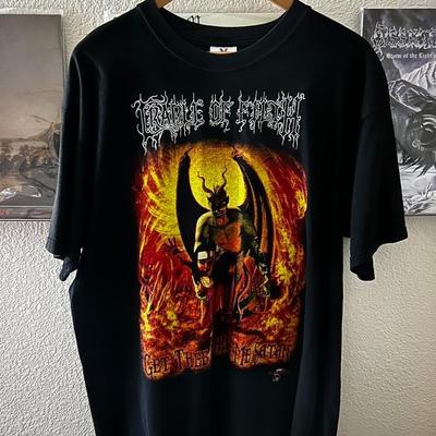 Винтажная футболка Cradle of Filth Get Thee Behind Me Satan BL793 Унисекс