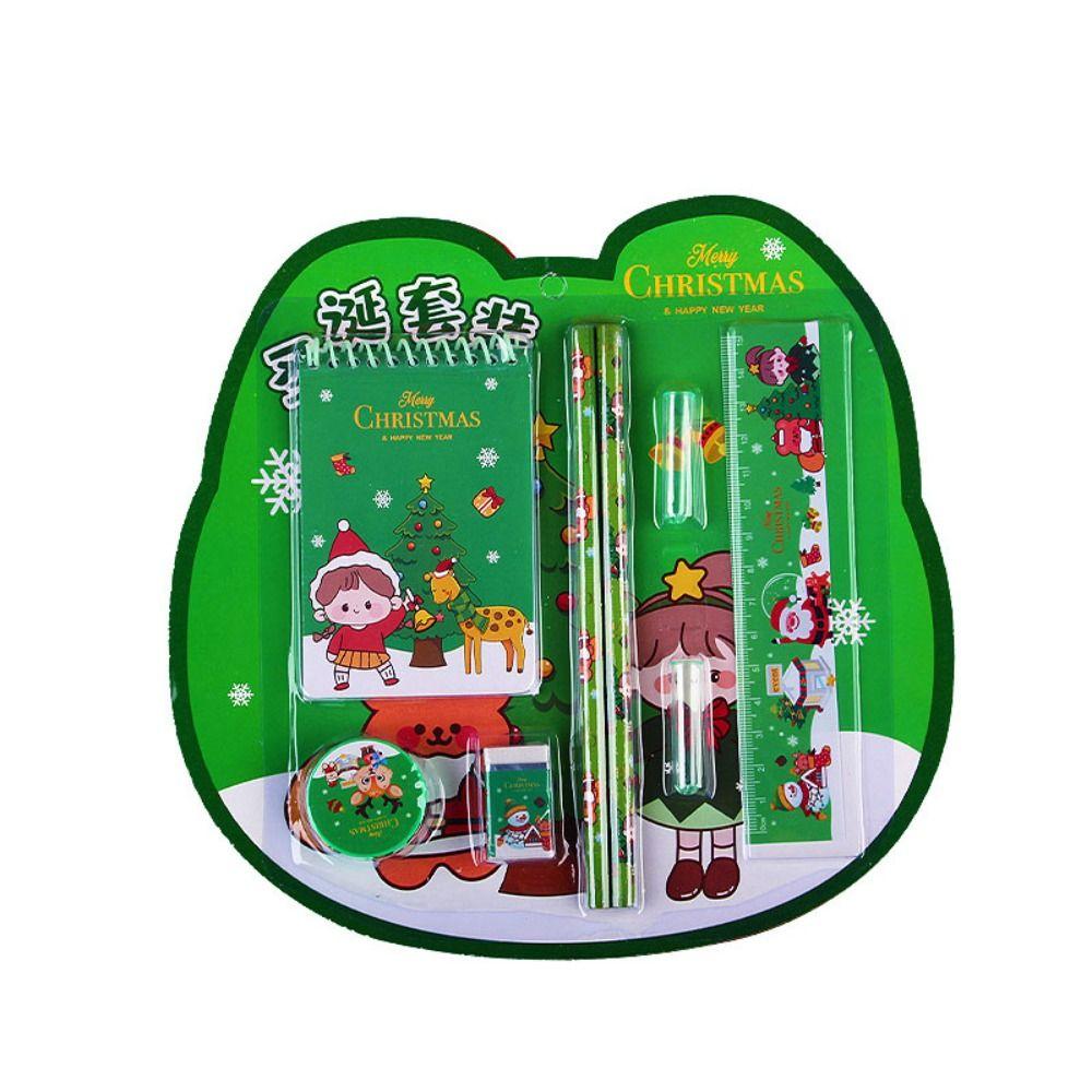 Линейка Рождественский набор канцелярских принадлежностей Блокноты для заметок Рождественские канцелярские подарки Школьный подарок