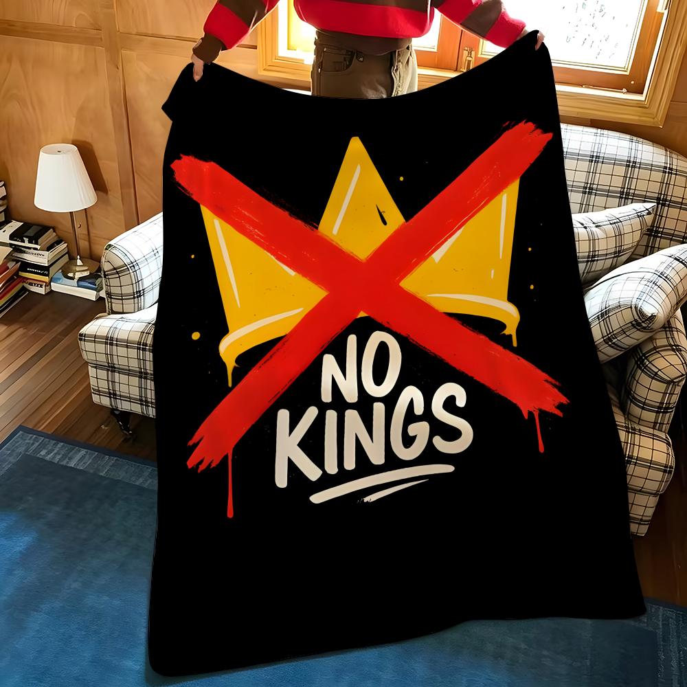 Плед-бросок Art N-No-O K-Kings-S из фланели, подходит для диванов, кроватей, офисов, путешествий, походных стульев