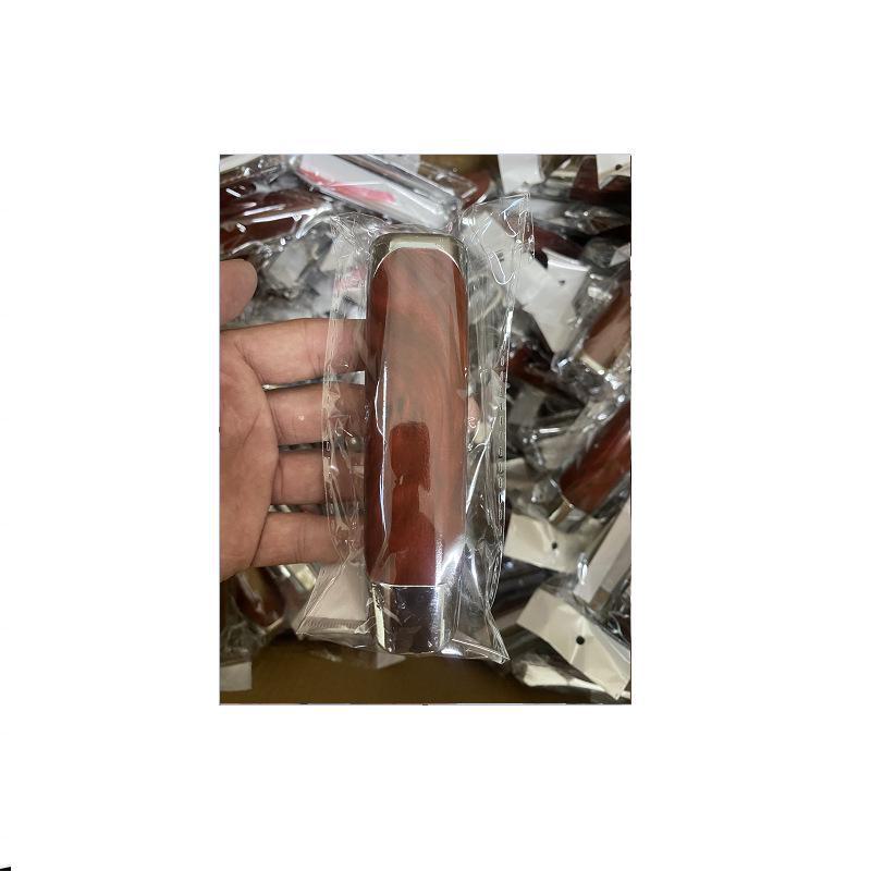 Mahogany Car Handbrake Cover - Carbon Fiber Pattern, Decorative and Protective Cover