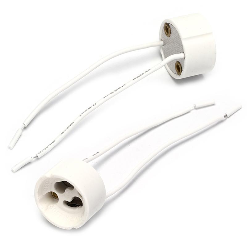 10 шт. светодиодная лента Gu10 гнездо для галогенной керамической лампочки держатель провода разъема