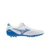 Morelia Neo 4 Удобные AG (Резиновые короткие шипы) Футбольные бутсы из кожи кенгуру с амортизацией для мужчин, футбольные бутсы бело-синие P1GA243525