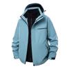 Men Women Waterproof Windproof Hooded 3-in-1 Outdoor Jacket With Removable Fleece Liner Hiking Camping Travel