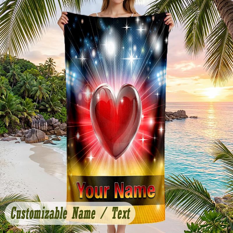 Beach Towel Germany national football team Print Custom Name Text Soft Towel for Swimming Pool
