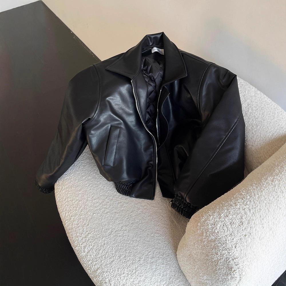 Американская модная куртка cleanfit с короткими плечами и подкладными плечами, мужская весенне-осенняя новая свободная ретро кожаная куртка топ