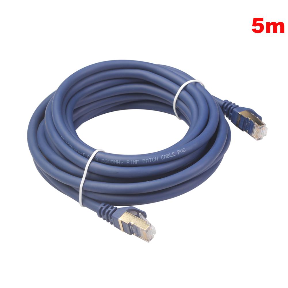 30-1M Кабель Ethernet 40 Гбит/с 2000 МГц CAT8/5E Сетевой Эластичный ПВХ Интернет Lan Шнур для Ноутбуков PS4 Роутера RJ45 Сетевой Кабель