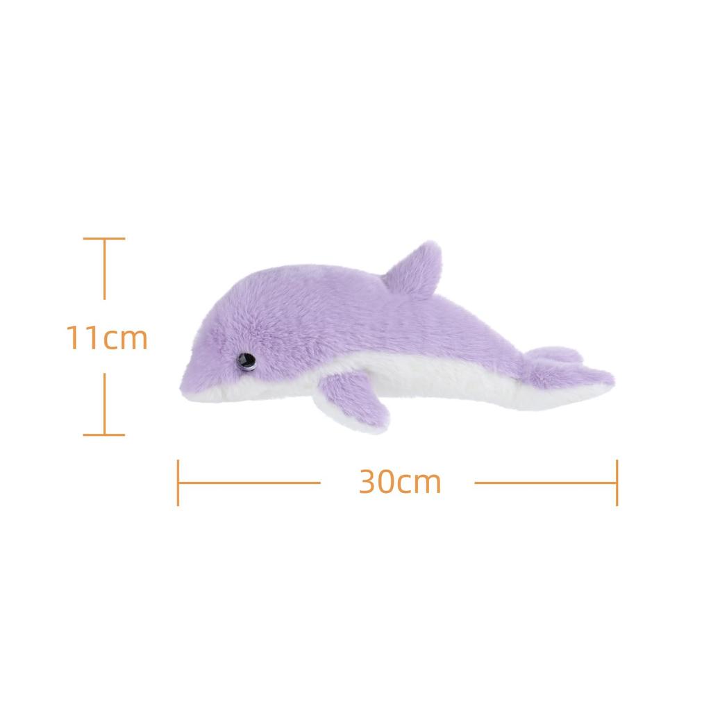 Apricot Lamb Taro Purple Dolphin Plush Toy for Kids, Soft and Cute, Fluffy Taro Purple Dolphin for Girls and Boys, 30cm