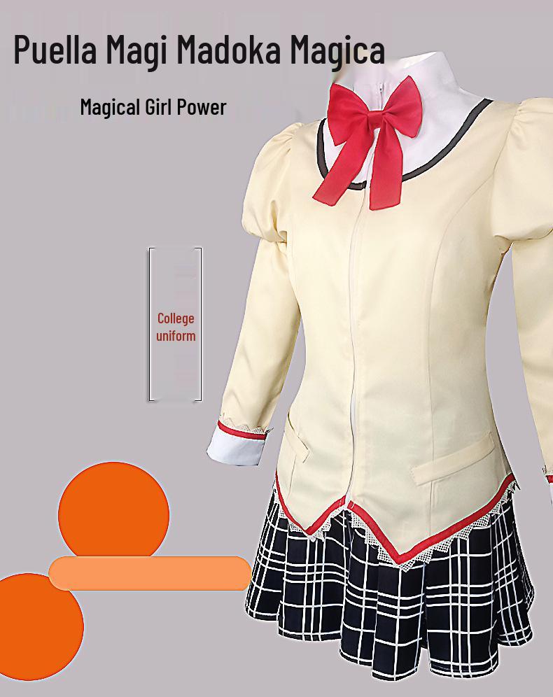 В наличии Школьная форма Косплей Puella Magi Madoka Magica - Мадока, Хомура, Саяка, Мами