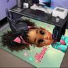 1PC Custom Name Pink Bow Fantasy Girl Theme Floor Mat Ideal for Living Room, Game Rooms, Office, Bedroom Floor Mat Playful Design