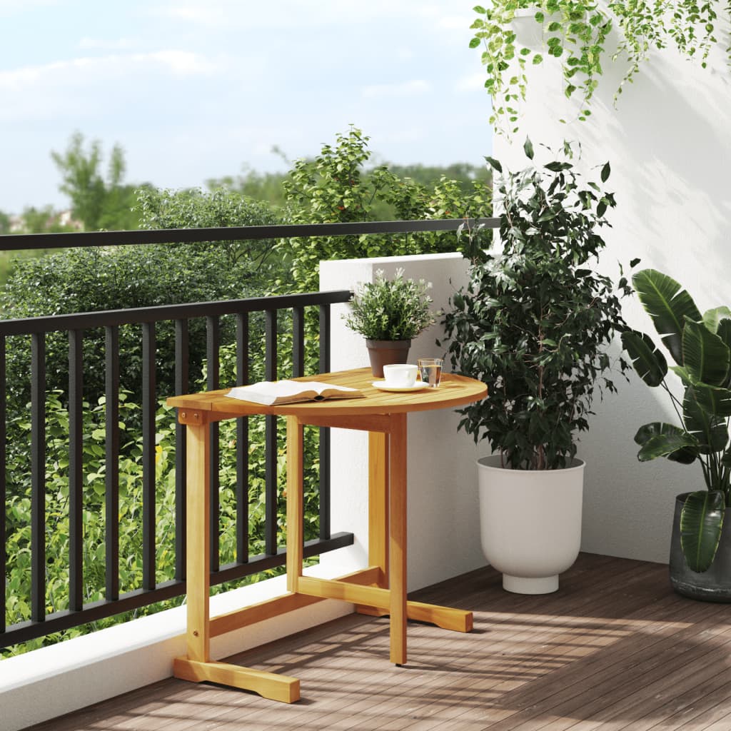 vidaXL Folding Balcony Table 90 x 60 x 72 cm Solid Acacia Wood