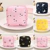 Sanitary Napkin Storage Bag Cartoon Print Portable Zipper Closure Large Capacity Cosmetic Earphone Keys Jewelry Storage Pouch Makeup Bag