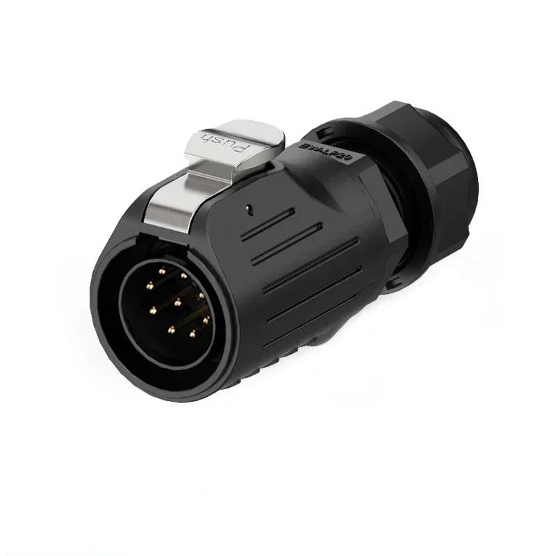LP20 IP68 Waterproof Electrical Connector 2Pin 3Pin 4Pin 5Pin 7Pin 9Pin 12Pin Solder Cable Aviation Male Plug Female Socket M20