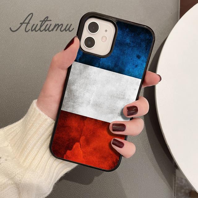Чехол для телефона с флагом Франции для iPhone 11 12 13 14 Pro Max mini X XR XS SE 2020 5 6S 7 8 Plus Samsung Galaxy S21 S22 Cover shell