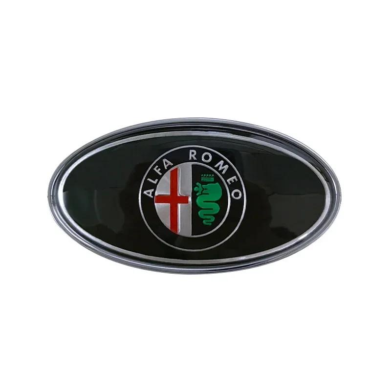 Metal Car Front Emblem Trunk Badge for Alfa Romeo 155 156 159 Mito Giulia GT Brera Spider Giulietta 147 166 147 Auto Accessories