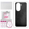 apgo Protective Skin Sticker for the Back Compatible with Honor 60, Wrap Film, Foil, Vinyl - Pattern Black Leather