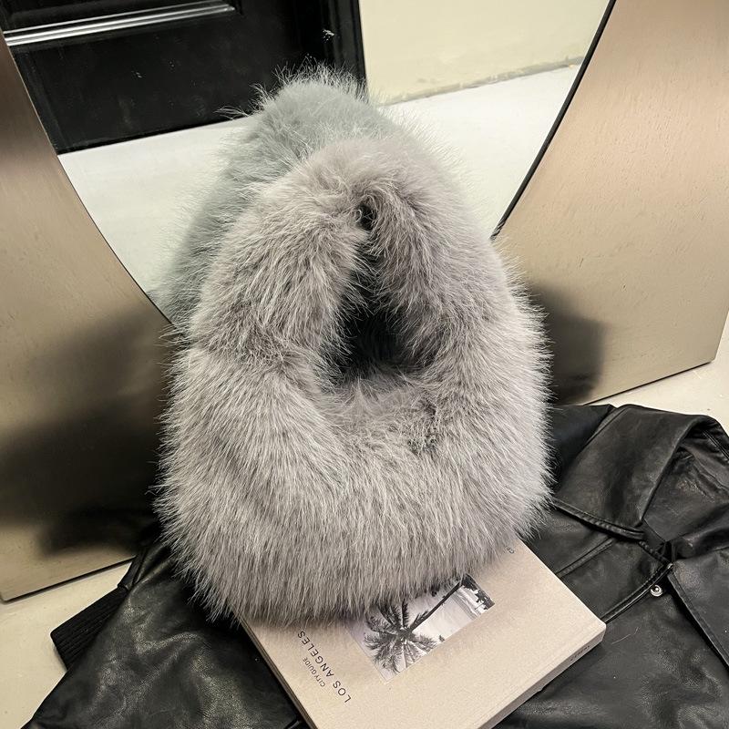 Korean Style Winter Plush High-End Women's Mini Clutch Handbag