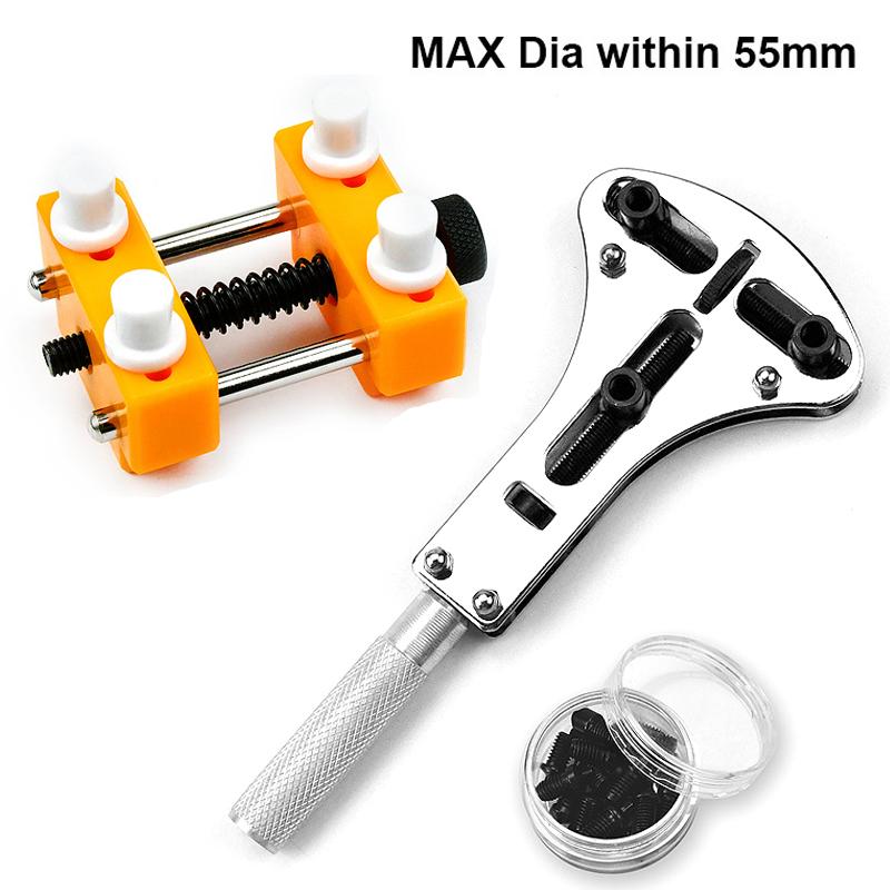 20pcs Watch Repair Tools Opener Steel 4 Type Paws Adjustable Watch Back Cover Opener Backcase Open Tool With Movement Holder