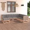 Day and Night - Day and Night Garden Furniture Set 7 Pieces and Cushions Solid Pine Wood