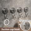1/2/3/4Pcs Transparent Suction Cup Hooks Strong Load-bearing Easy To Install Removable Heavy Duty Vacuum Suction Cups with Hooks