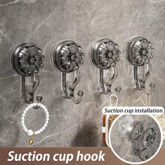 1/2/3/4Pcs Transparent Suction Cup Hooks Strong Load-bearing Easy To Install Removable Heavy