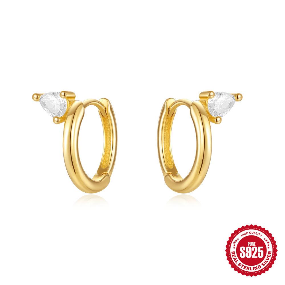 Модные серьги-капли из стерлингового серебра 925 пробы с бриллиантами для повседневной носки, простые серьги-твисты с бриллиантами, серьги, серьги, женские