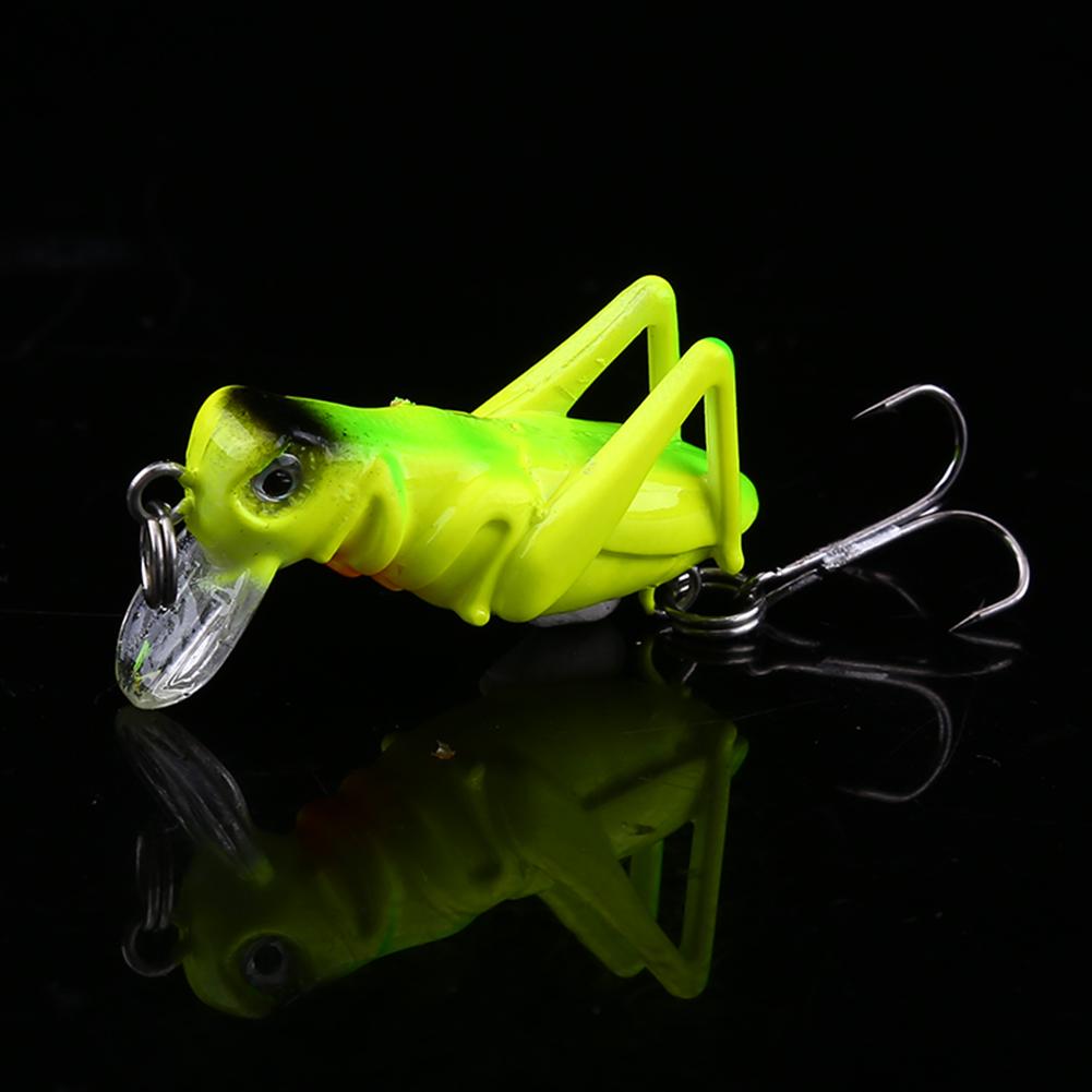 5pcs 4cm Fishing Lures Artificial Grasshopper Lures Insect Shape Hard Bait (#2)