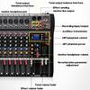 USB 6 Channel Live Studio Audio Mixer Bluetooth Console Amplifier DJ Karaoke Mixing Digital Mini Microphone Sound Mixer