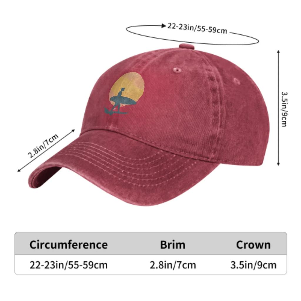 Sunset Surfing Summer Classic Fashion Men Trucker Hat Cotton Breathable Women Cowboy Cap Outdoor Leisure Basketball Caps