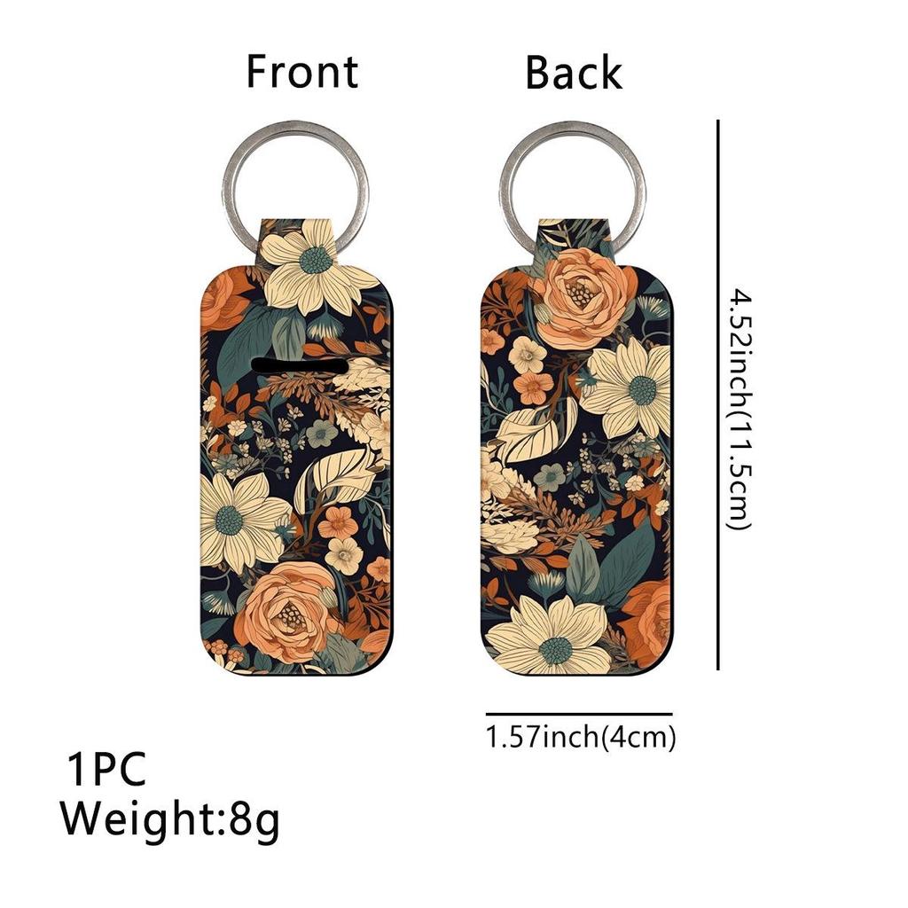 Floral Lipstick Case & Lanyard Keychain for Lipstick Protection and ID Access