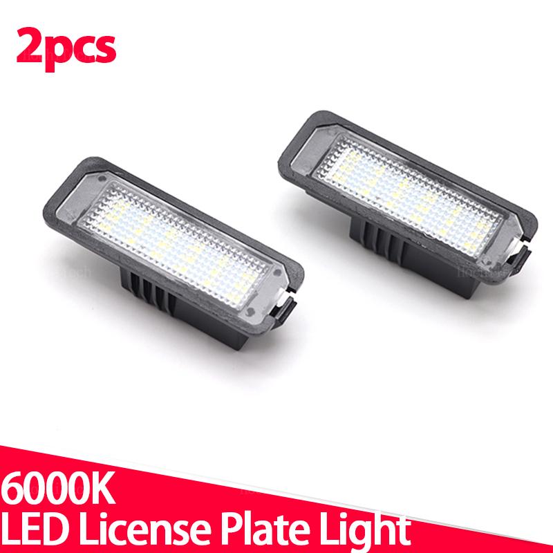 2 шт. светодиодные лампы освещения номерного знака для VW Passat B6 CC Eos Golf 4 5 6 7 MK7 Polo Superb Seat Leon Altea