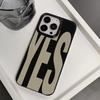 YES NO Английские Буквы Чехол для Телефона Для IPhone 16 14 15 Plus 11 12 13 17 Pro Max Чехол 17 Air Мягкий Ударопрочный Прозрачный Чехол для Телефона