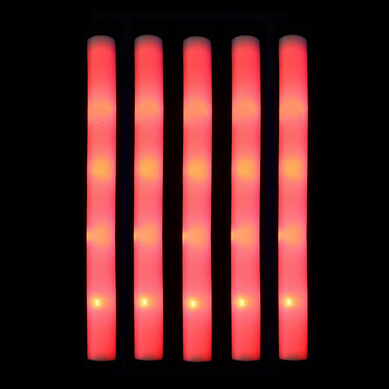1/10 шт. светодиодные светящиеся палочки цветные RGB флуоресцентные пенопластовые палочки для вечеринки рейв трубка светящаяся лампа Рождество день рождения свадьба украшение вечеринки