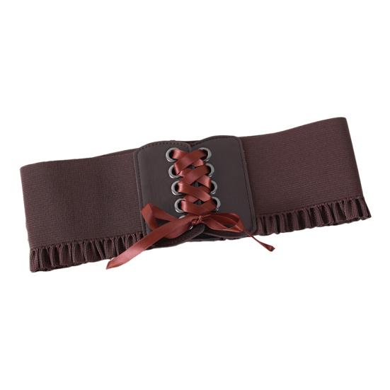 Корсетный пояс для женщин, завязывающийся на шнуровке, широкий эластичный пояс Waspie для платьев, аксессуар для костюма пирата на Хэллоуин