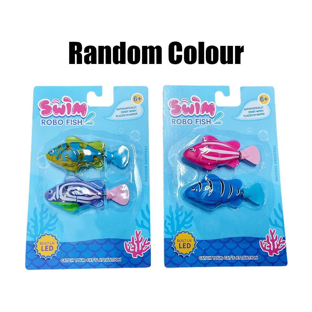 Новая игрушка для кошек LED Интерактивный плавающий робот Электронные игрушки в виде рыбок Милый дизайн Светящаяся имитация Электрическая игрушка-рыбка Товары для питомцев