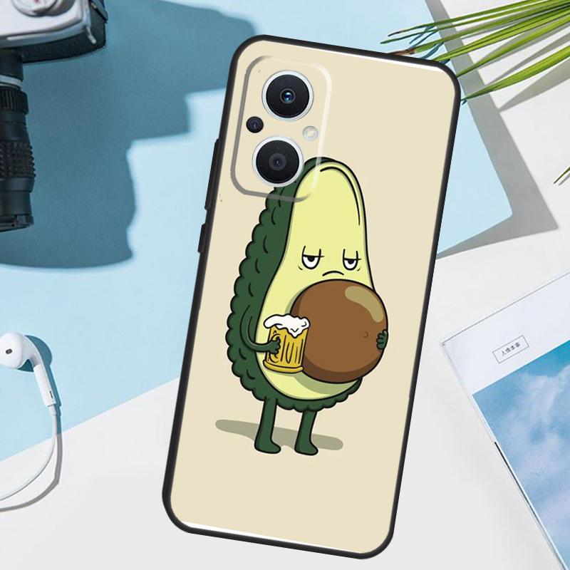 Милый Чехол Фрукты Авокадо Для OPPO Reno 14F 13F 12F 11F 8T 7 8 Lite 10 11 12 13 14 OPPO Find X9 X8 X5 X6 Pro Чехол