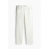 H M sliM Fit Cotton Twill Pants wHite