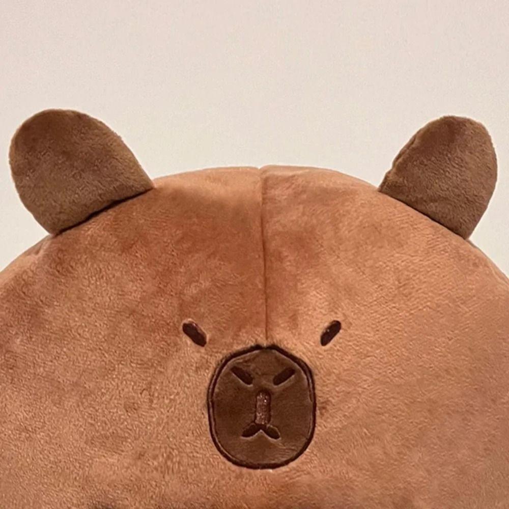 Плюшевый головной убор капибары, милая плюшевая кукла капибары, зимние шапки, плюшевая шапка капибары, дети