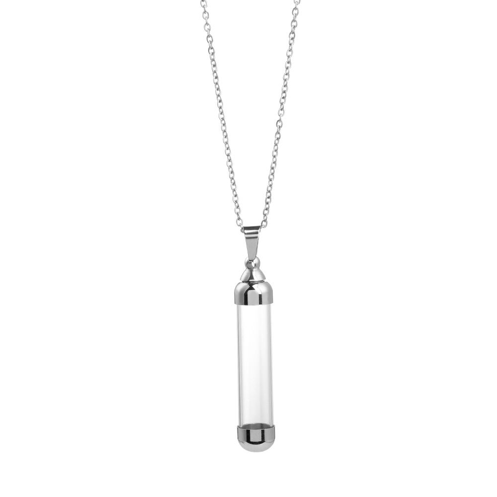Gift Steel Chain For Ash Sand Wishing Bottle Pendant Glass Vial Necklace Lucky Charm Perfume Jars