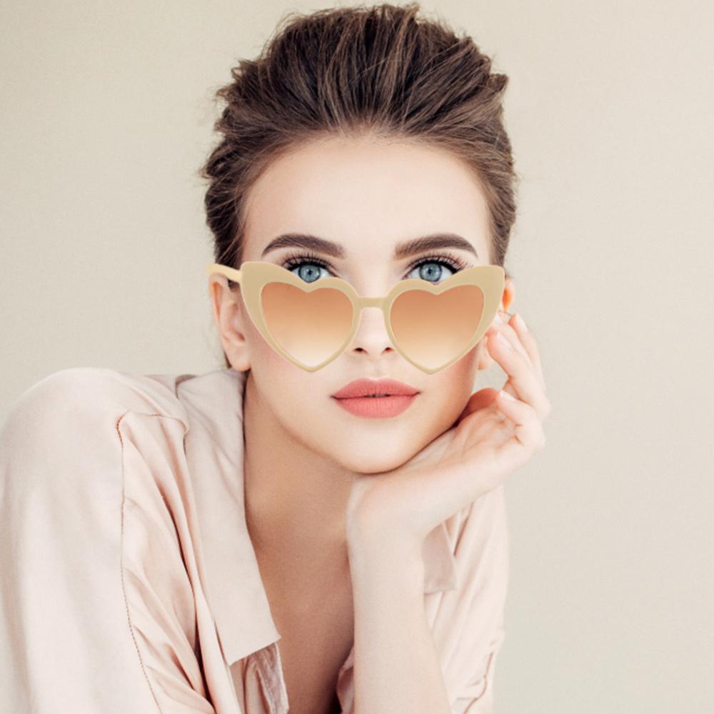Accessories Women Clout Goggle Heart-Shaped Sunglasses Vintage Sunglasses UV400 Protection Eyewear
