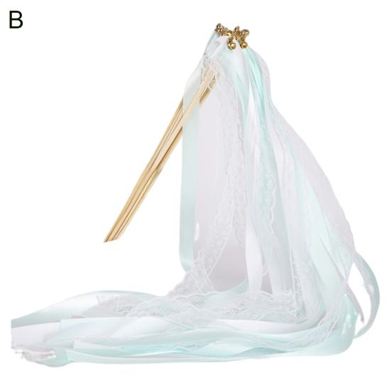 Fairy Wands Great Eco-friendly 8 Styles Wishes Wands Colorful Long Ribbon Fairy Stick Wands with Bells Streamer Sticks Birthday Gift