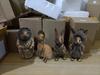 Outdoor Animal Ornaments Garden Statues Decorative Figurine Ornaments, Indoor Outdoor Easter Decorations For Patio