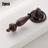 2pcs Vintage Single Hole Zinc Alloy Cabinet Door Handle, Drawer, Clothing Cabinet Handle