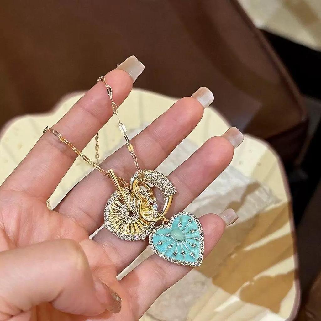 Женское летнее роскошное ожерелье из титановой стали - Дизайн высокого класса, кулон на ключицу