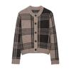 Kaslead New Women clothes Western Style Versitile Fashion Plaid Knitted Outerwear 2756149 472