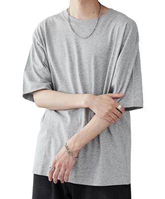 WEGO Унисекс Футболка с коротким рукавом, хлопок, свободная, простая, однотонная, больших размеров, отличный размер, вересково-серый, мужская футболка, посадка, топ, посадка, в наличии, подарок,