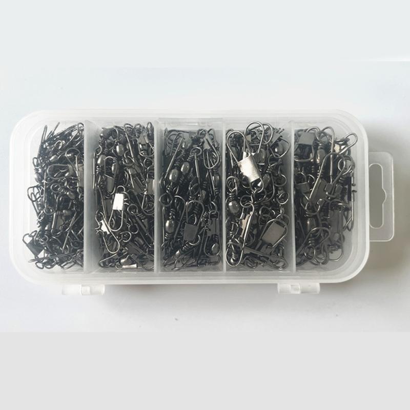 200 шт. Рыболовные вертлюжки-бочонки из высокоуглеродистой стали, Рыболовные бочонки, Соединители лески, Соединители рыболовных приманок, Инструмент, Прочный