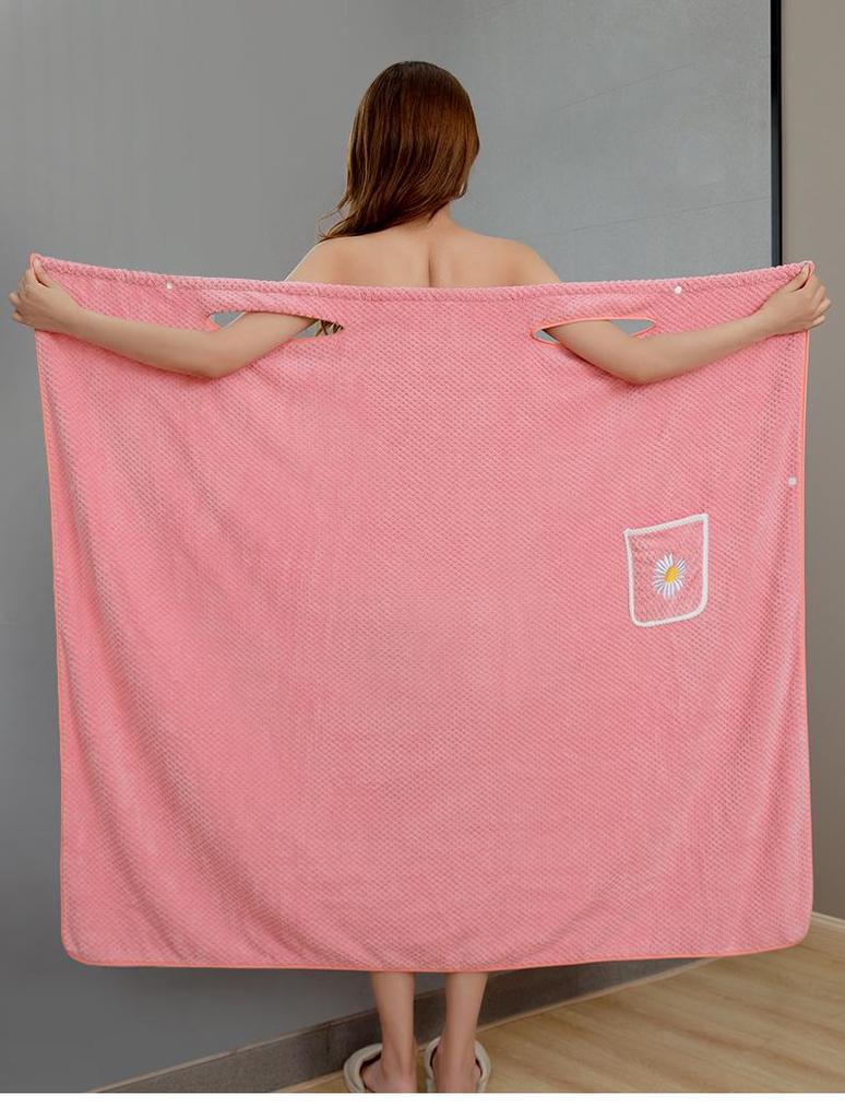 New 2024 Summer Bath Skirt Robe for Women - Soft and Absorbent Cotton Towel Wrap