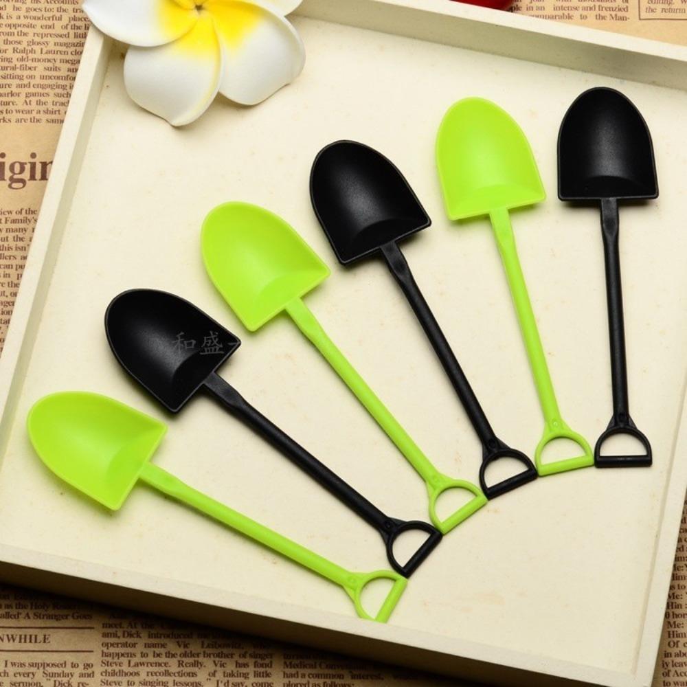 100pcs PP Plastics Spoon Thickened Ice Cream Shovel New Pastry Spoon Fork Yogurt